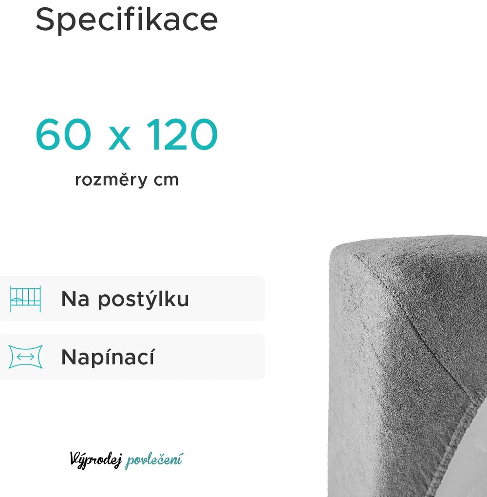 PrzytulneMieszkanie.pl Prześcieradło frotte do łóżeczka morelowa 60x120 cm