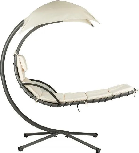 Wisząca leżanka ogrodowa na stelażu Tuscany 006, beżowa