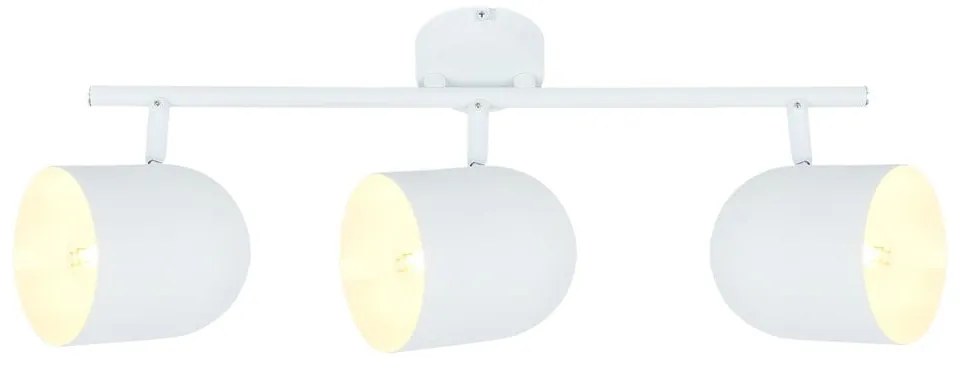 Biała lampa sufitowa z metalowym kloszem 55x10 cm Azuro – Candellux Lighting