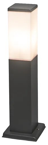 Zewnetrzna Inteligentny słup oświetleniowy zewnętrzny ciemnoszary 45 cm z WiFi P45 - Malios Nowoczesny Oswietlenie zewnetrzne