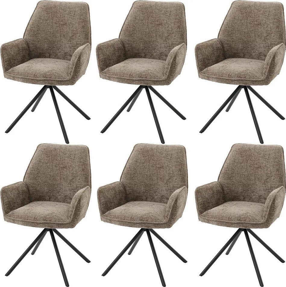 Krzesło do jadalni MCW-G67 (zestaw 6 sztuk),  brązowy