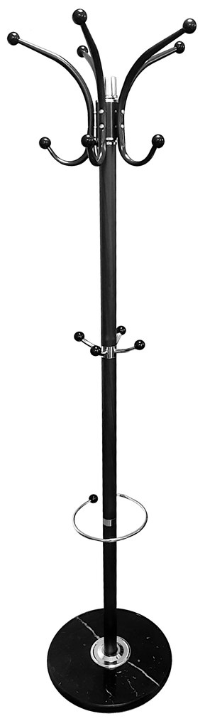 Wieszak na ubrania stojący podłogowy czarny Marmur