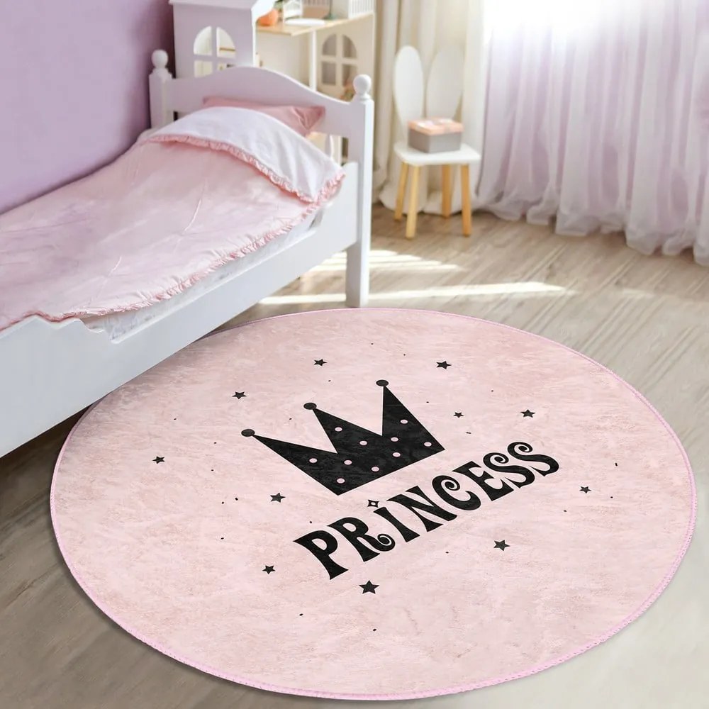 Różowy dywan dziecięcy ø 120 cm Comfort – Mila Home