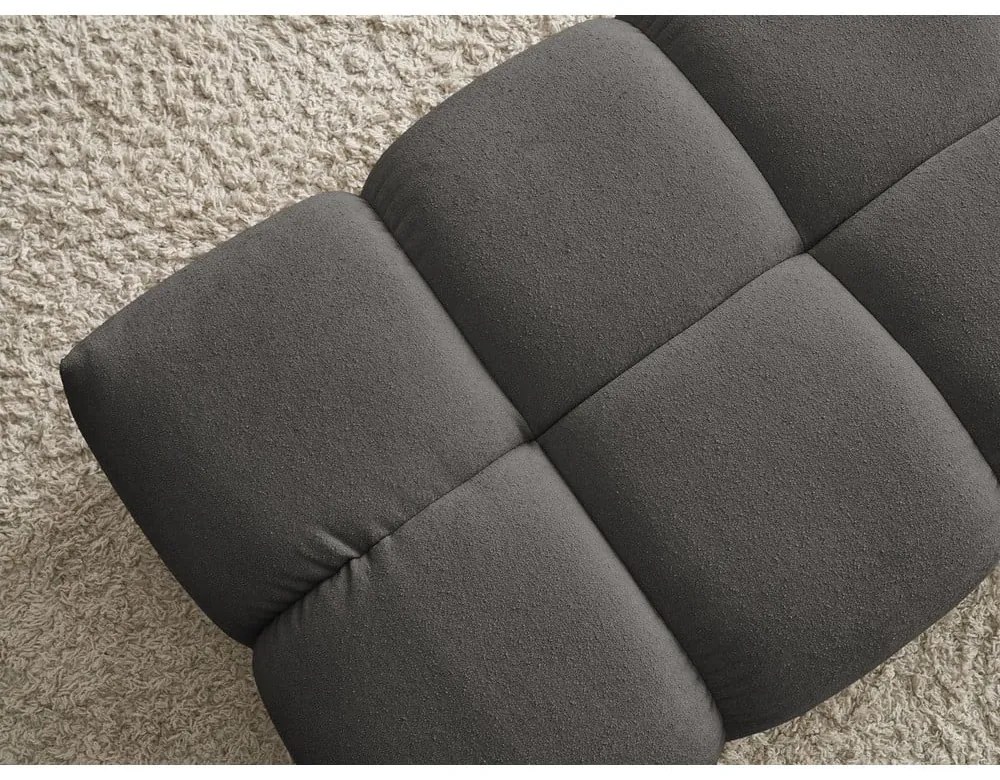 Ciemnoszary podnóżek z materiału bouclé Everest – Bobochic Paris