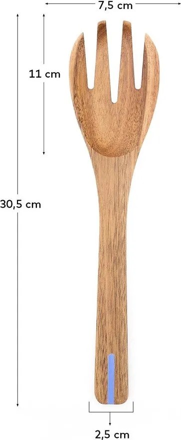 Drewniany sztućce do sałatek Zairin – Kave Home