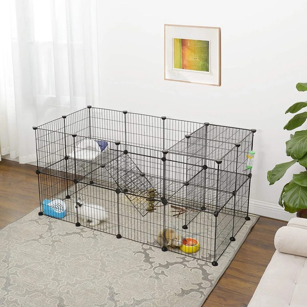 Zagroda dla małych zwierząt ANIMAL 143x73x71 cm, czarna