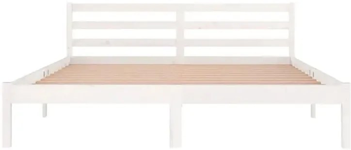 Białe drewniane łóżko skandynawskie 160x200 cm - Jaxo 6X
