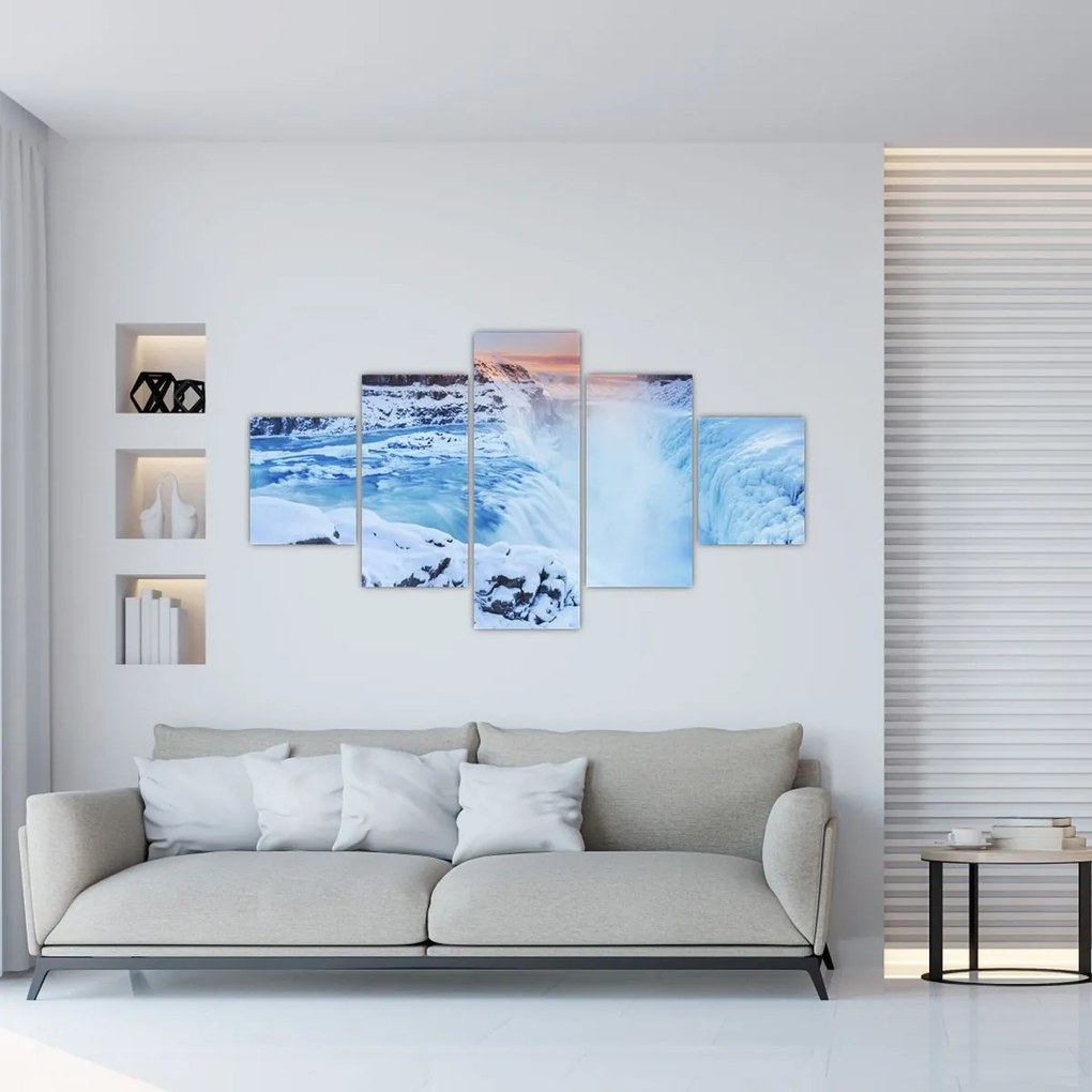 Obraz - Chłodne wodospady (125x70 cm)