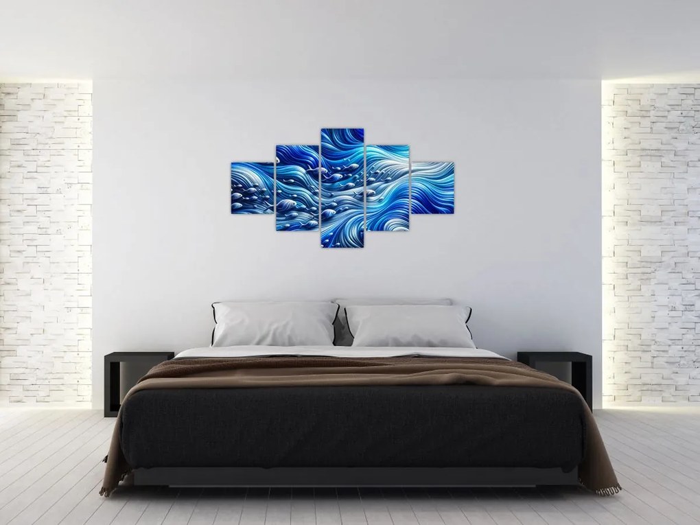 Obraz – Ryby w falach (125x70 cm)