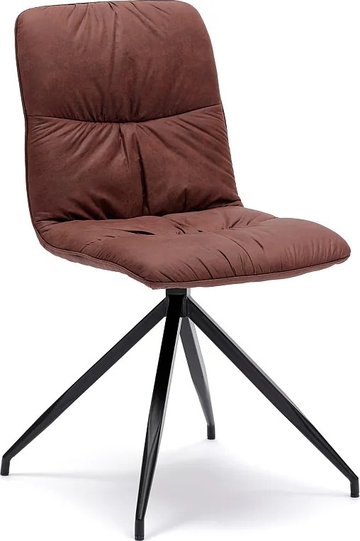 Komplet 2 krzeseł tapicerowanych brązowym mikrofibrą "Eléganta" nowoczesne fotele z efektem aksamitu, 38x43 cm, wys. 86,5 cm