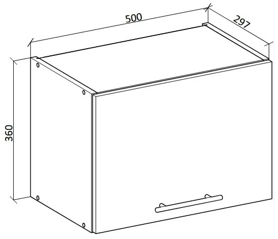 Szafka kuchenna wisząca 50 VENTO GO-50/36 kaszmirowa HALMAR