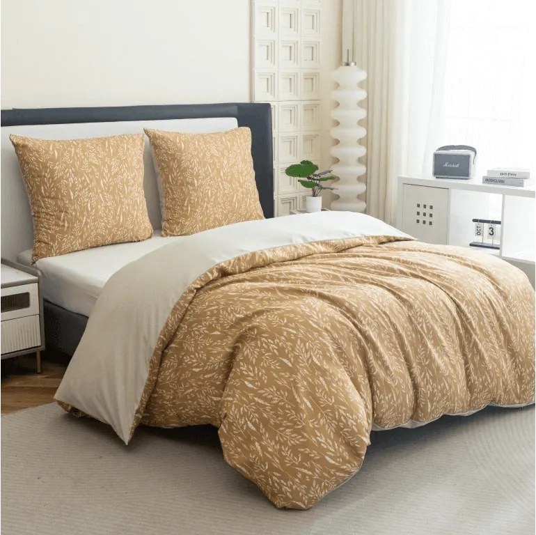 PrzytulneMieszkanie.pl PrzytulneMieszkanie.pl Pościel z mikroflanelu KOSTAR żółta Rozmiar pościeli: 70 x 90 cm | 140 x 200 cm