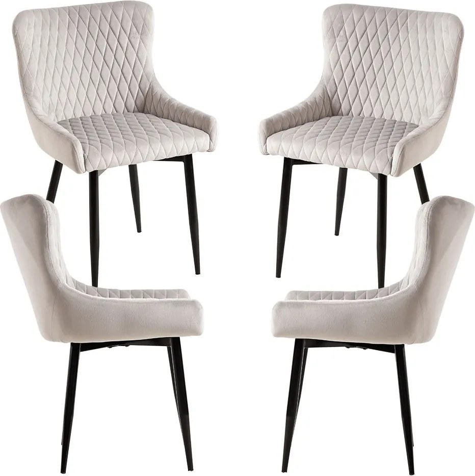 Zestaw 4 krzese Sanda Velvet