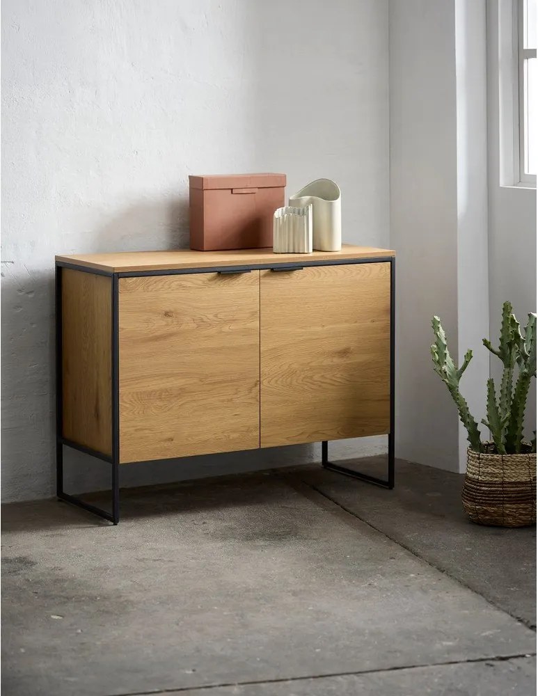 Komoda w dekorze dębu w naturalnym kolorze 104,5x80x45 cm Cesura – Unique Furniture