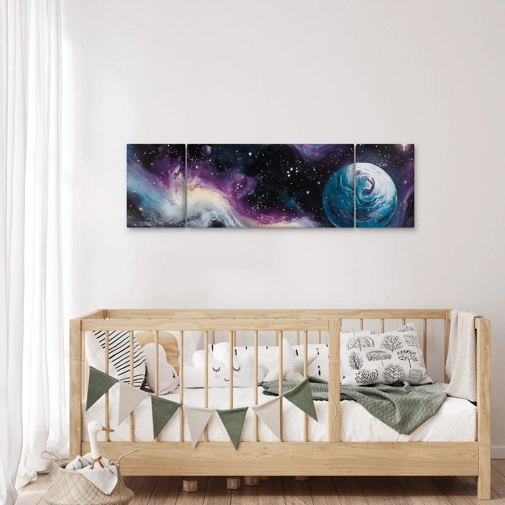 Obraz - Malowany wszechświat (170x50 cm)