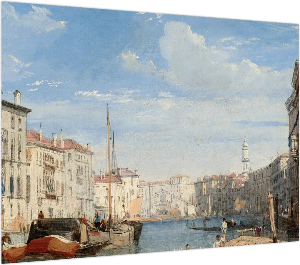 Obraz na szkle - Richard Parkes Bonington, The Grand Canal, reprodukcje (70x50 cm)