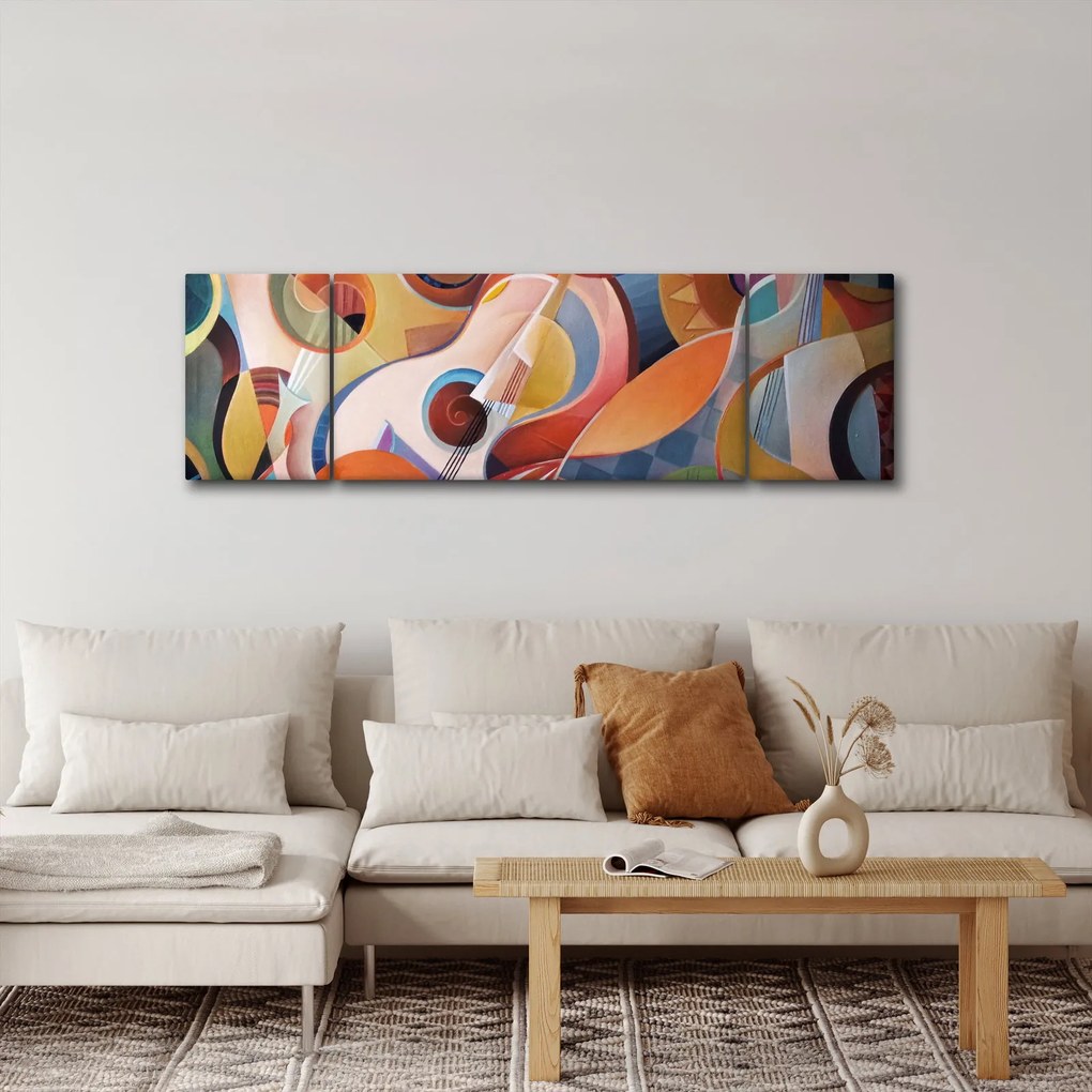 Obraz - Muzyczny abstrakt (170x50 cm)