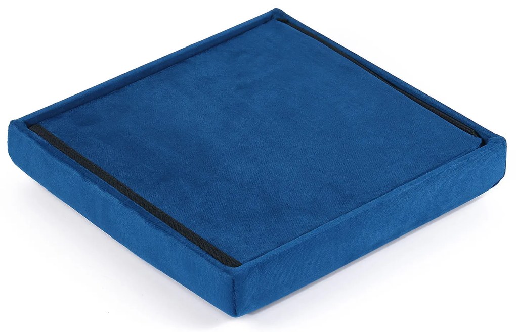 Niebieski składany taboret CUBEXO VELVET M