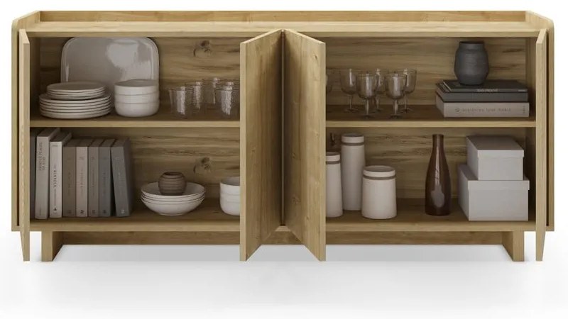 Komoda w dekorze dębu w naturalnym kolorze 180x80x40 cm Daira – Marckeric