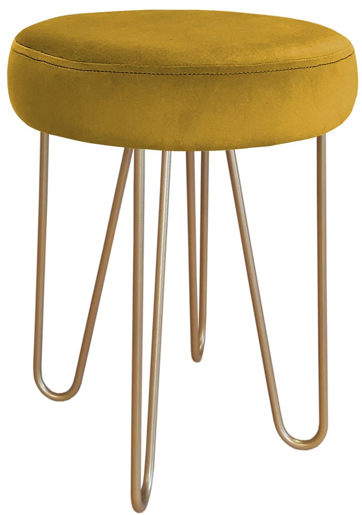Taboret Venus HAIRPIN noga złota MG15
