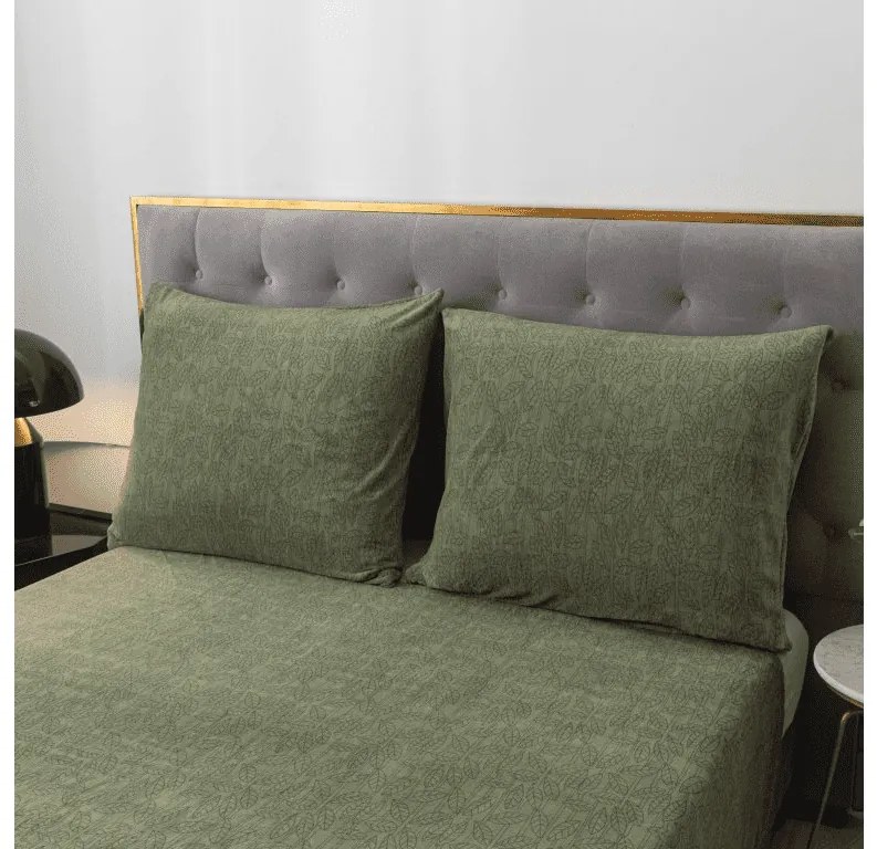 PrzytulneMieszkanie.pl PrzytulneMieszkanie.pl Pościel mikropluszowa GRENA, zielona Rozmiar pościeli: 2 szt 70 x 90 cm | 200 x 220 cm