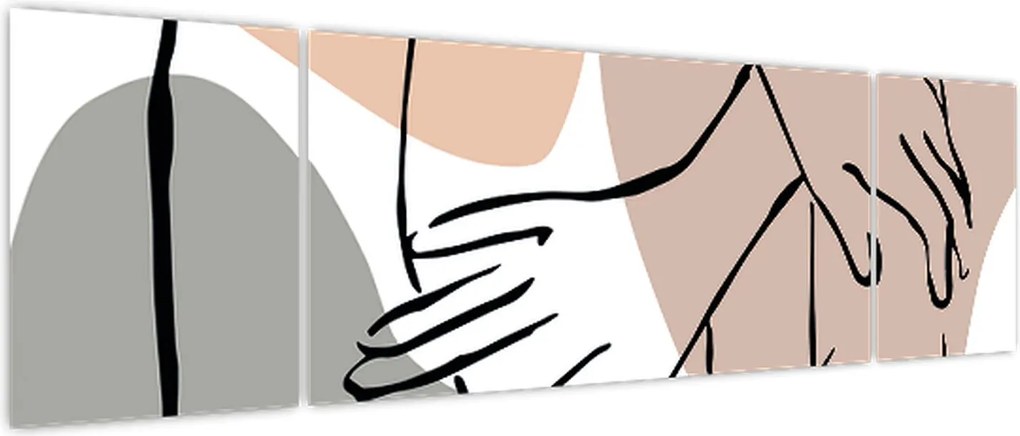 Obraz - Kobieta linia sztuki ciała N⁰2 (170x50 cm)