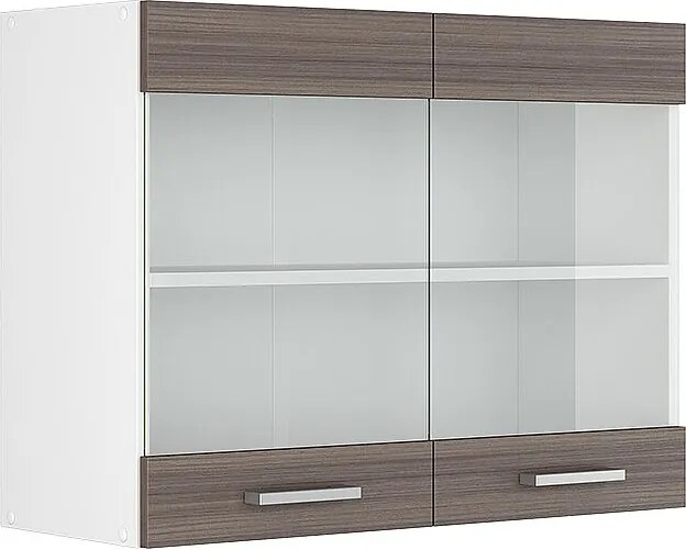 Szklana szafka kuchenna szlachetna szarość 80x31x60 r-line