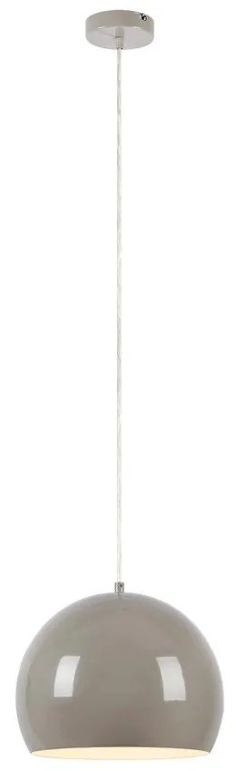Szarobeżowa lampa wisząca z metalowym kloszem ø 28 cm Pop – Markslöjd