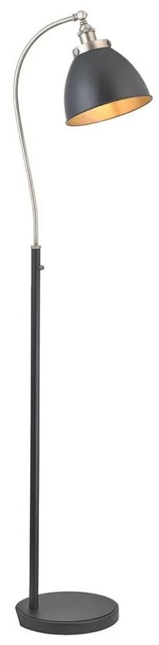 Endon 98753 - Lampa stojąca FRANKLIN 1xE27/10W/230V matowy chrom/antracyt