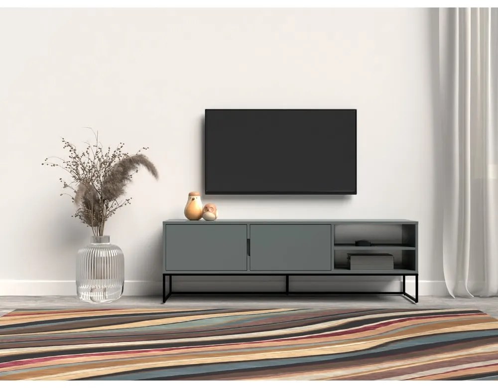 Szarozielona szafka pod TV 176x57 cm Lipp – Tenzo