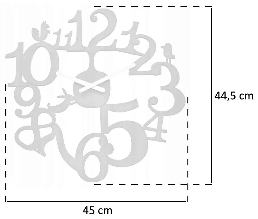 Zegar ścienny Pi:p, motyw leśny, KOZIOL