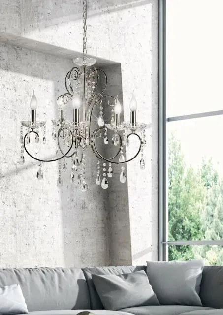 Żyrandol kryształowy w stylu glamour - 3X K153 H2-K54