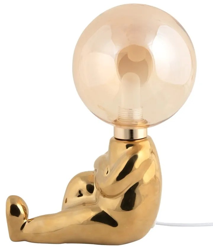 Lampa stołowa LED ze ściemniaczem w kolorze złota ze szklanym kloszem (wysokość 22,5 cm) Joey – Leitmotiv