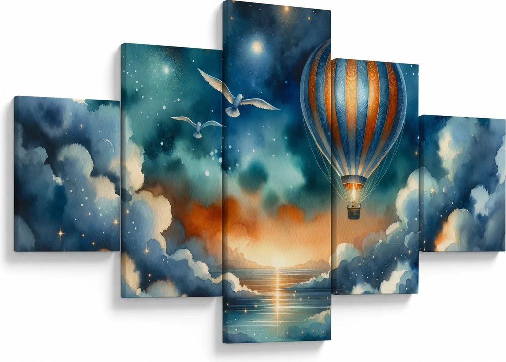 Obraz - Lot pod nocnym niebem (125x70 cm)