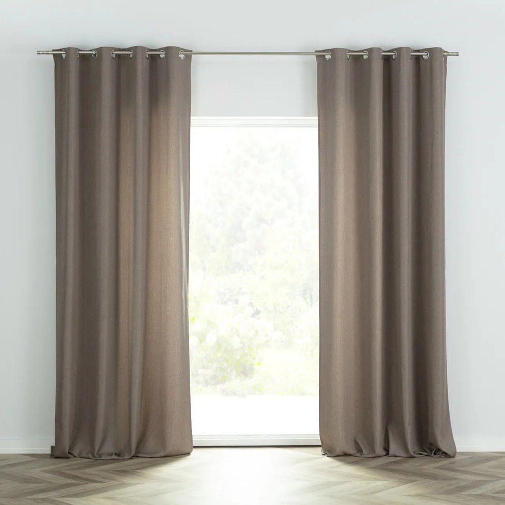 Zasłona Basic na kółkach 140x280 szary-beż