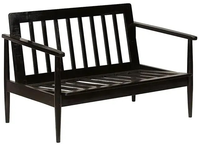 Skórzana elegancka sofa czarna H0-P60