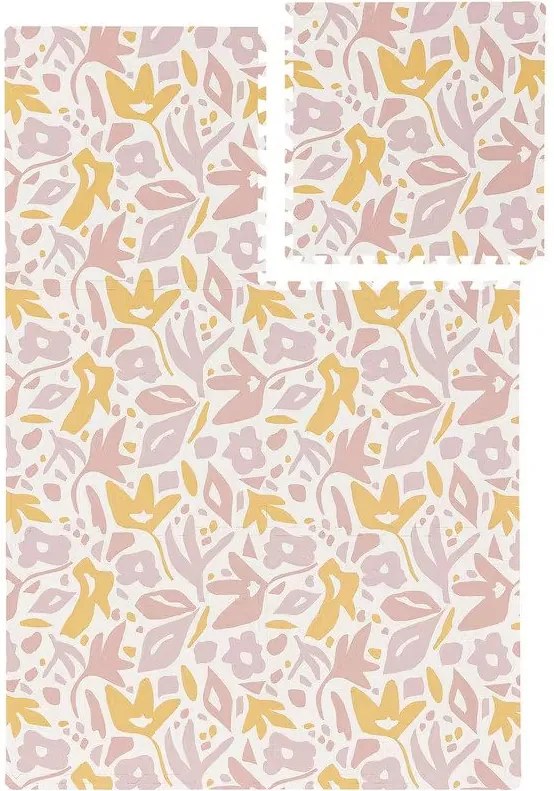 Kwiatowa mata dziecięca w różowym kolorze Flora