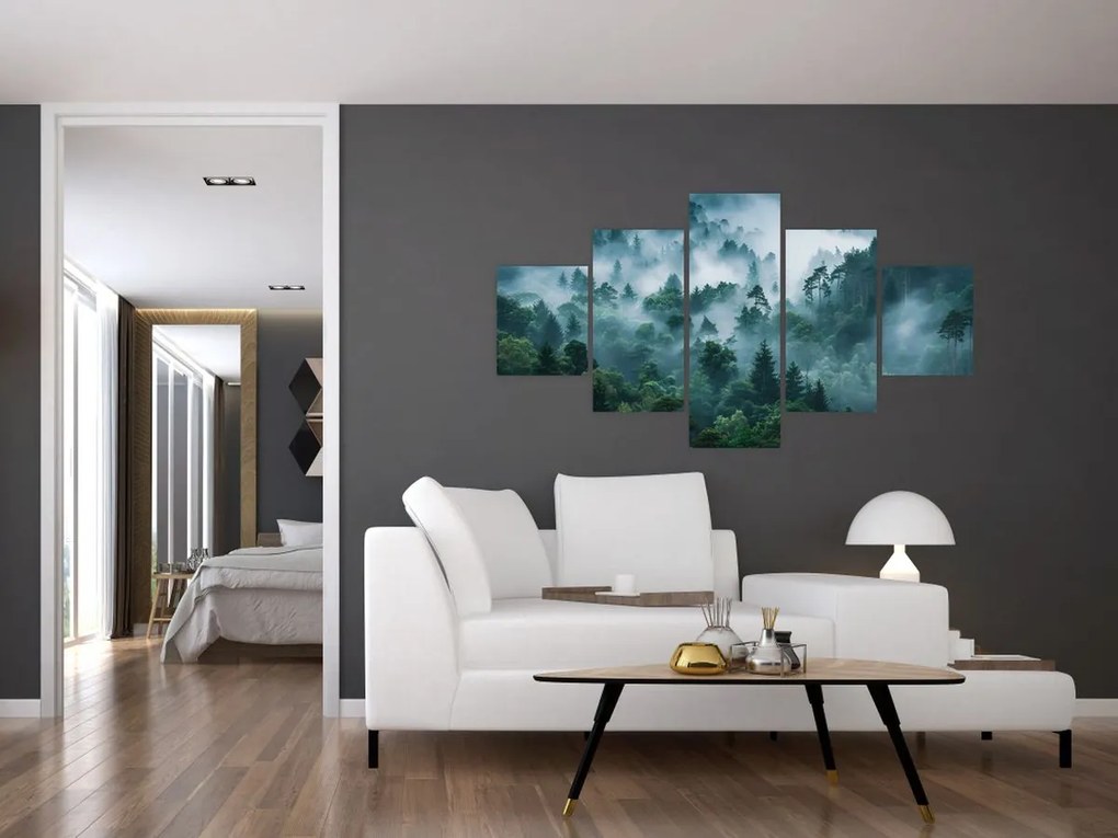 Obraz - Las we mgle (125x70 cm)