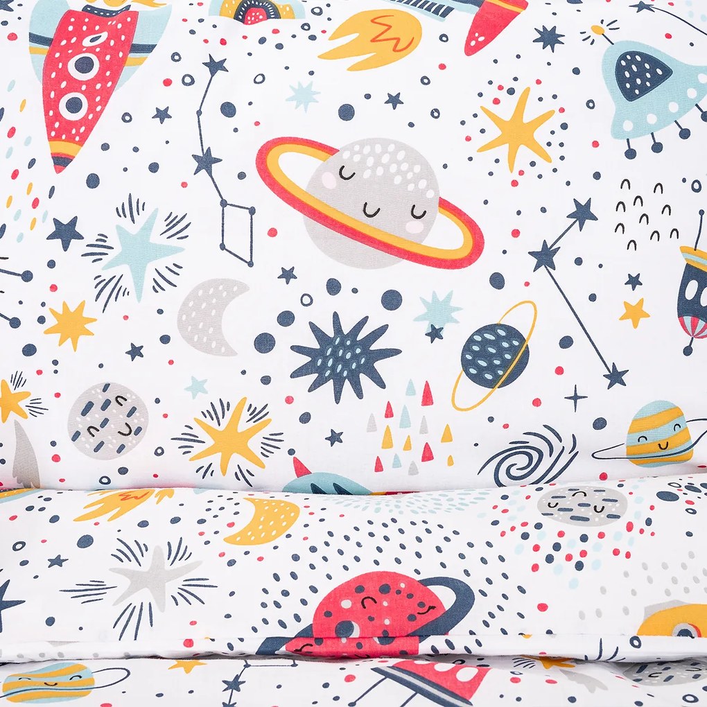 4Home dziecięca pościel bawełniana do łóżeczka Cosmic Adventure, 100 x 135 cm, 40 x 60 cm