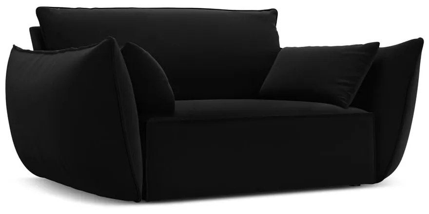 Czarny aksamitny fotel Vanda – Mazzini Sofas