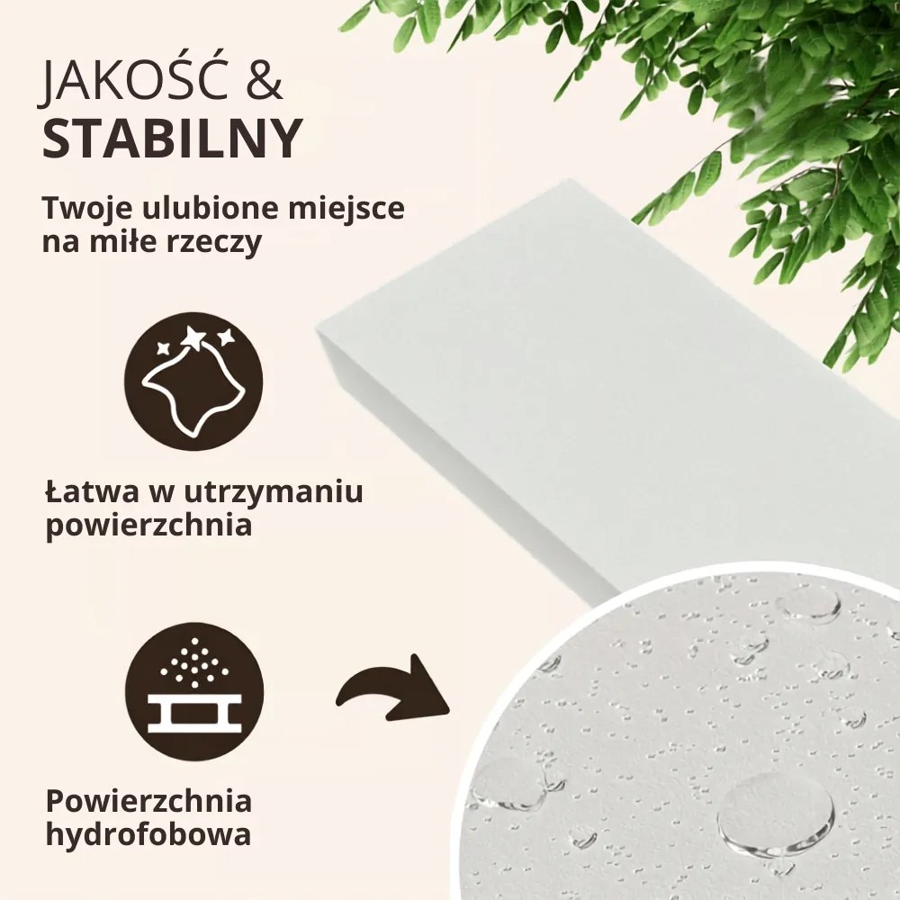 Półka ścienna FIGO + z konsolą, 70cm, biała Casaria