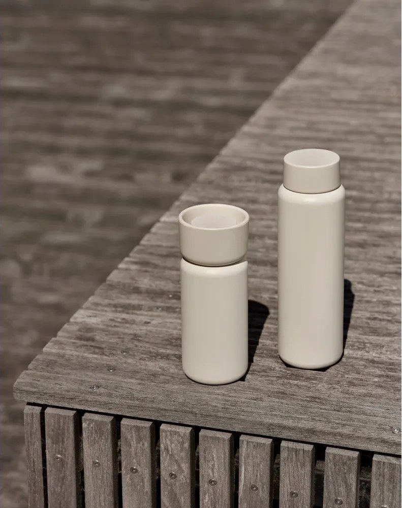 Beżowy kubek termiczny ze stali nierdzewnej 650 ml Singles – Zone