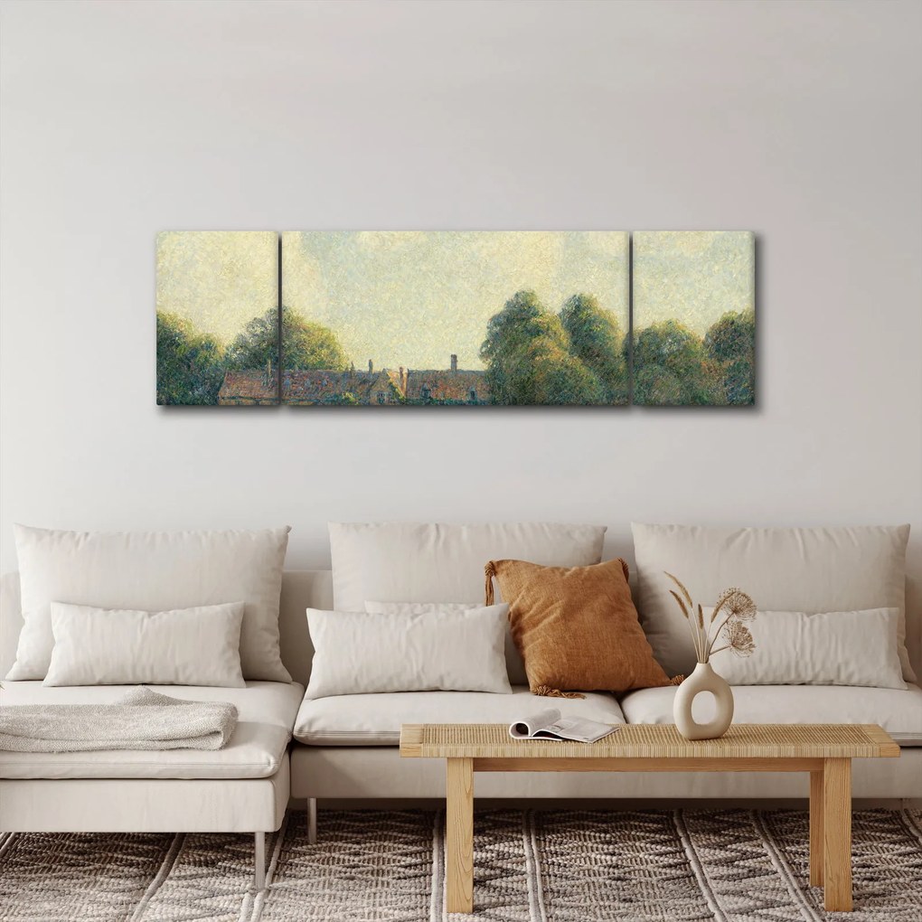 Obraz - Camille Pissarro, Hampton Court Green, reprodukcje (170x50 cm)