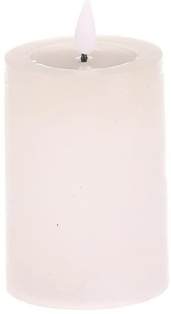 Świeczka z oświetleniem LED i timerem, biała,parafinowa, 13 cm