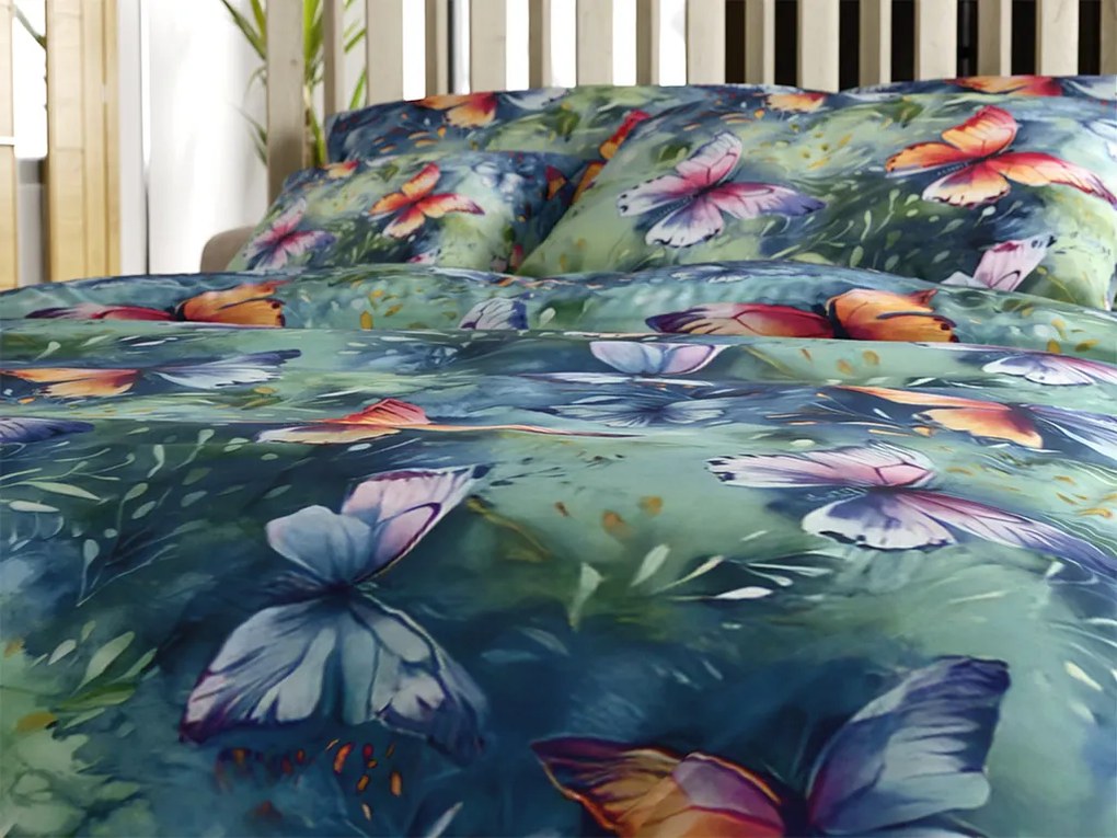 PrzytulneMieszkanie.pl PrzytulneMieszkanie.pl Pościel z mikrowłókna COLORFUL BUTTERFLY, kolorowa Rozmiar pościeli: 2 szt 70 x 90 cm | 200 x 220 cm