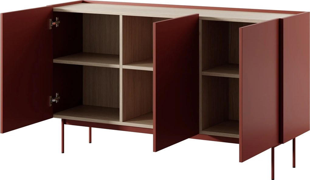 Komoda COLORE 144 cm do Salonu Sypialni Odcienie czerwieni