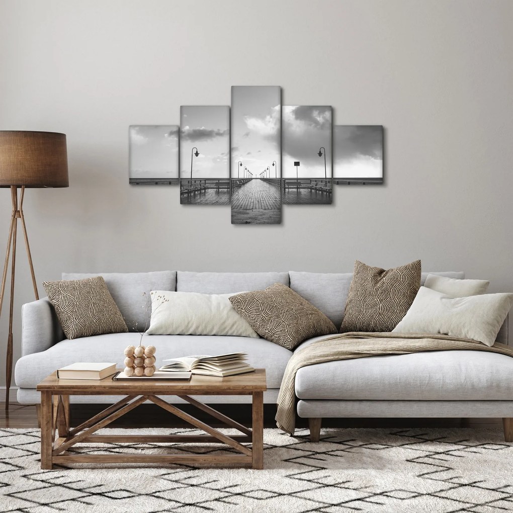 Obraz - Promenada nad wybrzeżem (125x70 cm)