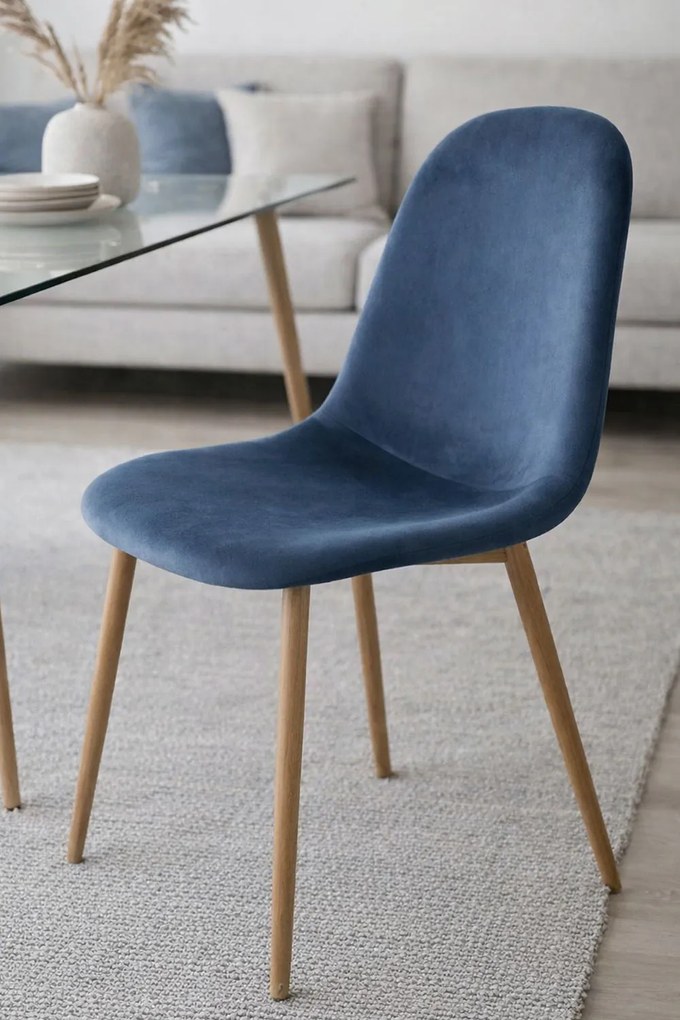 Zestaw 4 Krzese Teok Aksamitne