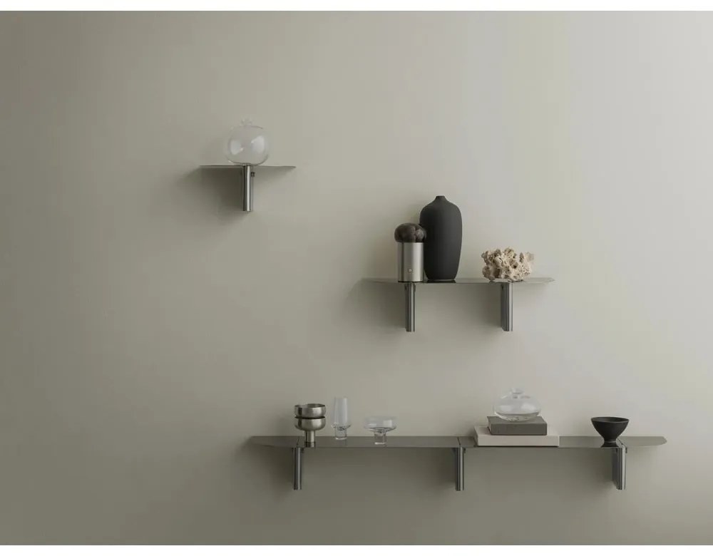 Półka ze stali nierdzewnej w kolorze matowego srebra 80 cm Oru – Blomus
