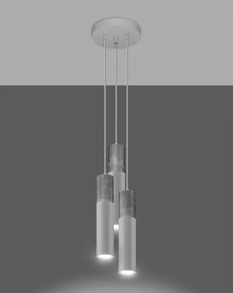 Biała lampa wisząca tuba w stylu loft - S756 A4-M44